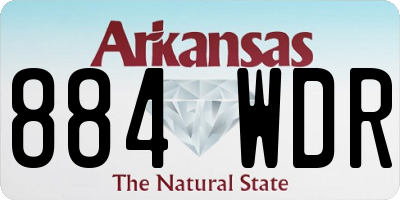 AR license plate 884WDR