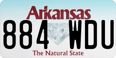 AR license plate 884WDU