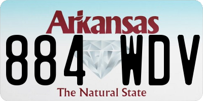 AR license plate 884WDV