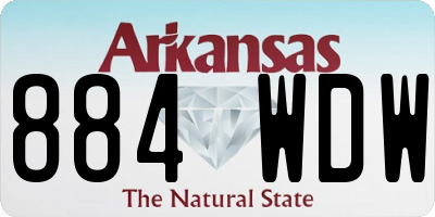 AR license plate 884WDW