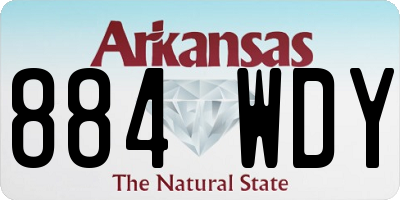 AR license plate 884WDY