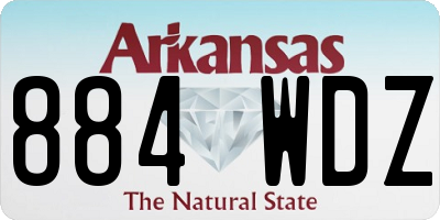 AR license plate 884WDZ