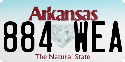 AR license plate 884WEA