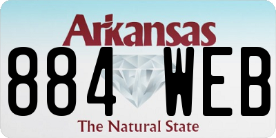 AR license plate 884WEB