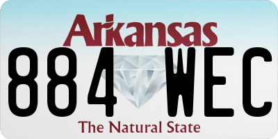 AR license plate 884WEC