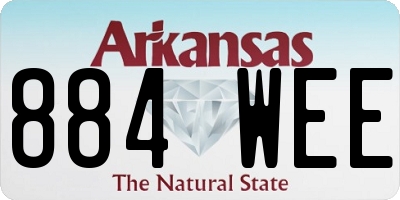 AR license plate 884WEE