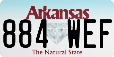 AR license plate 884WEF
