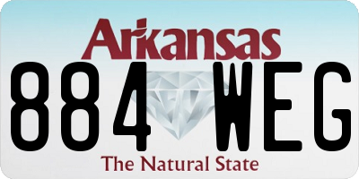 AR license plate 884WEG