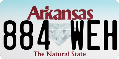 AR license plate 884WEH