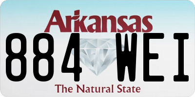 AR license plate 884WEI