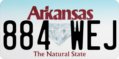 AR license plate 884WEJ