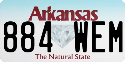 AR license plate 884WEM