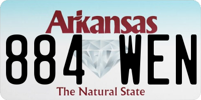 AR license plate 884WEN