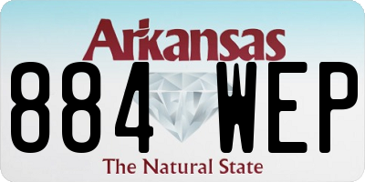 AR license plate 884WEP
