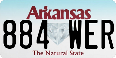 AR license plate 884WER