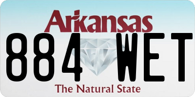 AR license plate 884WET