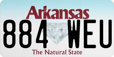 AR license plate 884WEU