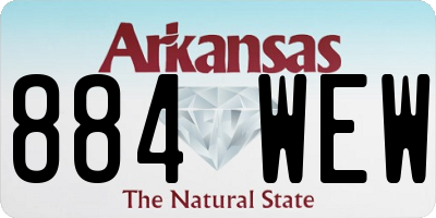 AR license plate 884WEW