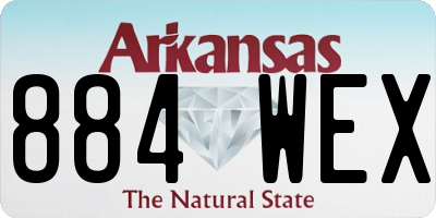 AR license plate 884WEX