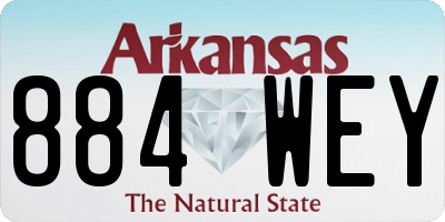 AR license plate 884WEY