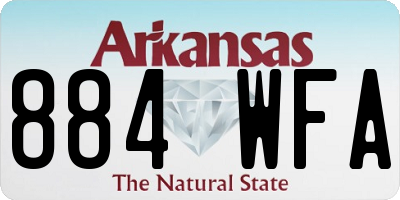 AR license plate 884WFA