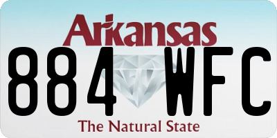 AR license plate 884WFC