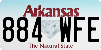 AR license plate 884WFE