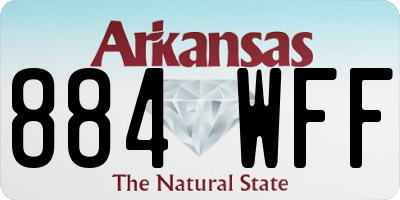 AR license plate 884WFF
