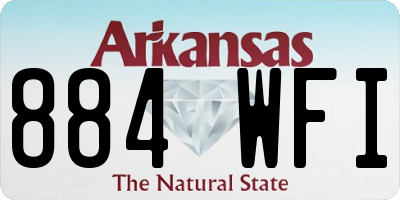 AR license plate 884WFI