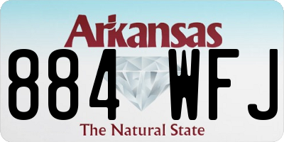 AR license plate 884WFJ