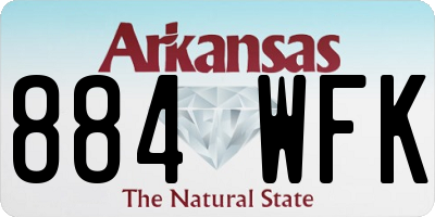 AR license plate 884WFK