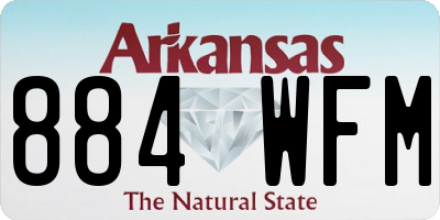 AR license plate 884WFM