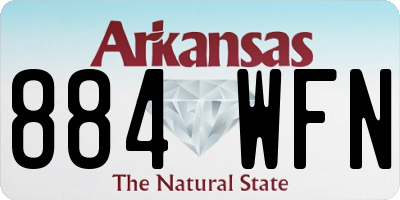 AR license plate 884WFN