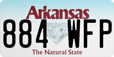 AR license plate 884WFP
