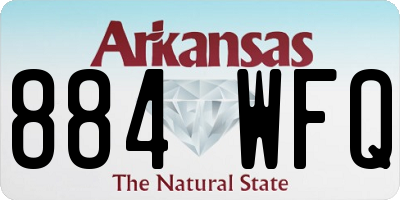 AR license plate 884WFQ