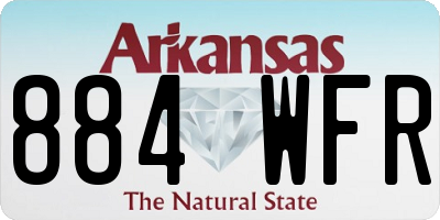 AR license plate 884WFR