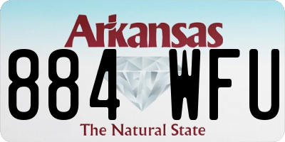 AR license plate 884WFU