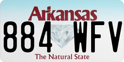 AR license plate 884WFV