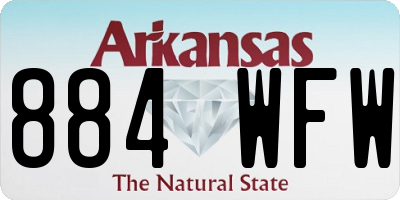 AR license plate 884WFW