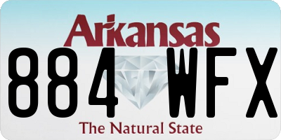 AR license plate 884WFX