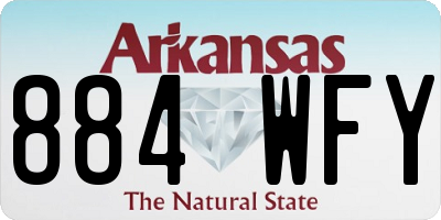AR license plate 884WFY