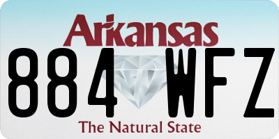 AR license plate 884WFZ