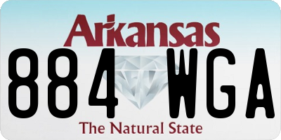 AR license plate 884WGA