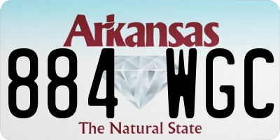 AR license plate 884WGC