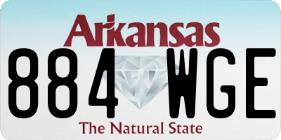 AR license plate 884WGE