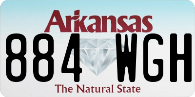 AR license plate 884WGH