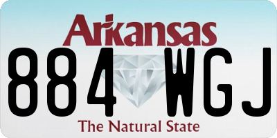 AR license plate 884WGJ