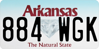 AR license plate 884WGK