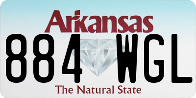 AR license plate 884WGL