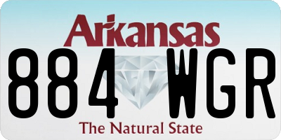 AR license plate 884WGR